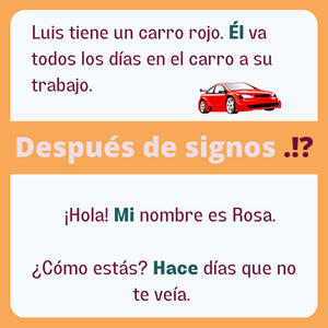 Se escribe mayuscula después de punto y de signos de exclamación e interrogación